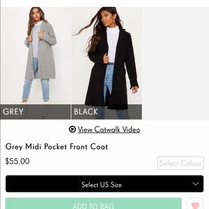 Front pocket detail coat